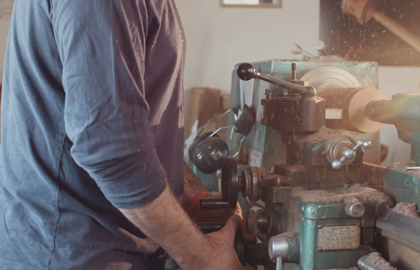 CNC machining centre interior